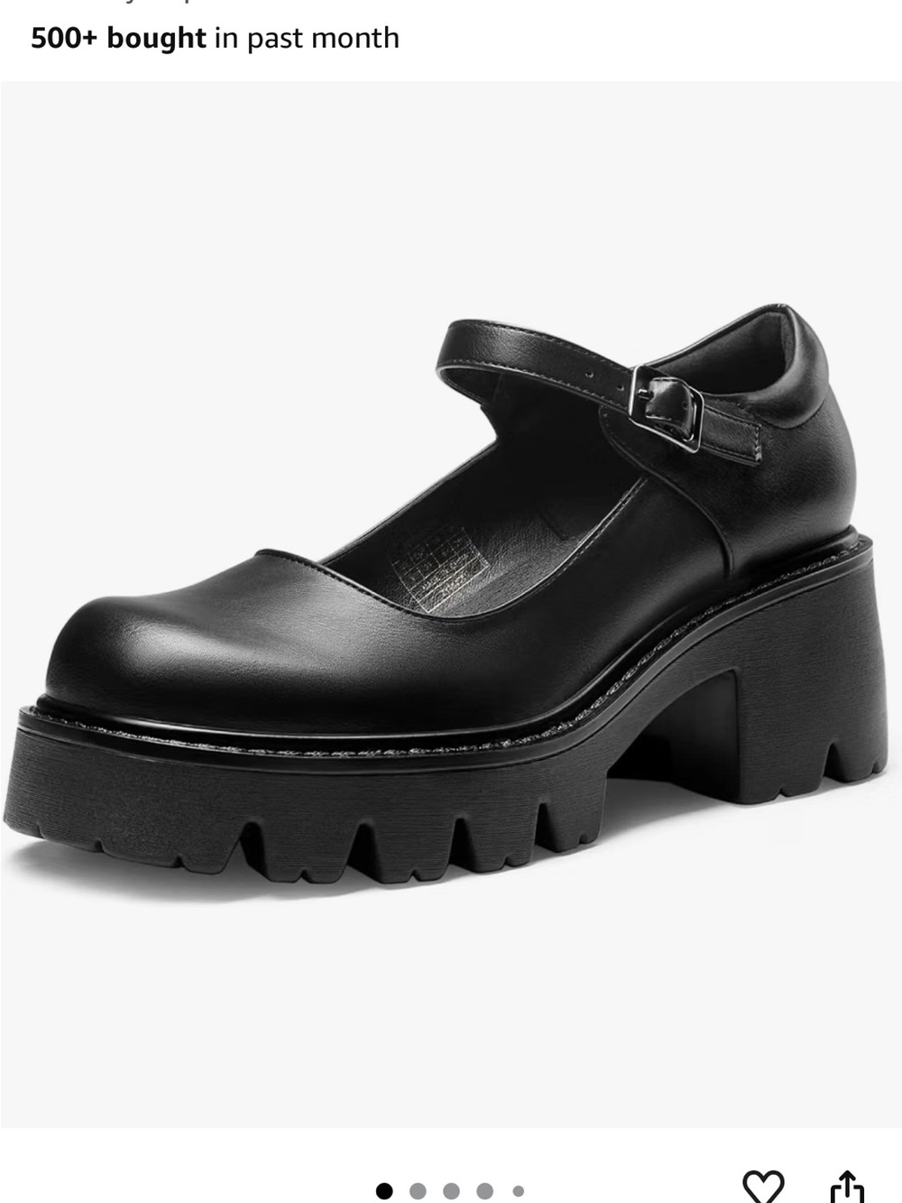 Dream pairs Chunky Mary Jane Platform Shoe - Black